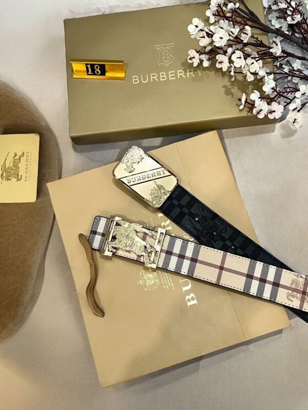 Burberry Double Buckle Reversible Belt - Image 4