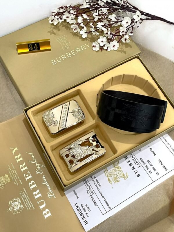 Burberry Double Buckle Reversible Belt