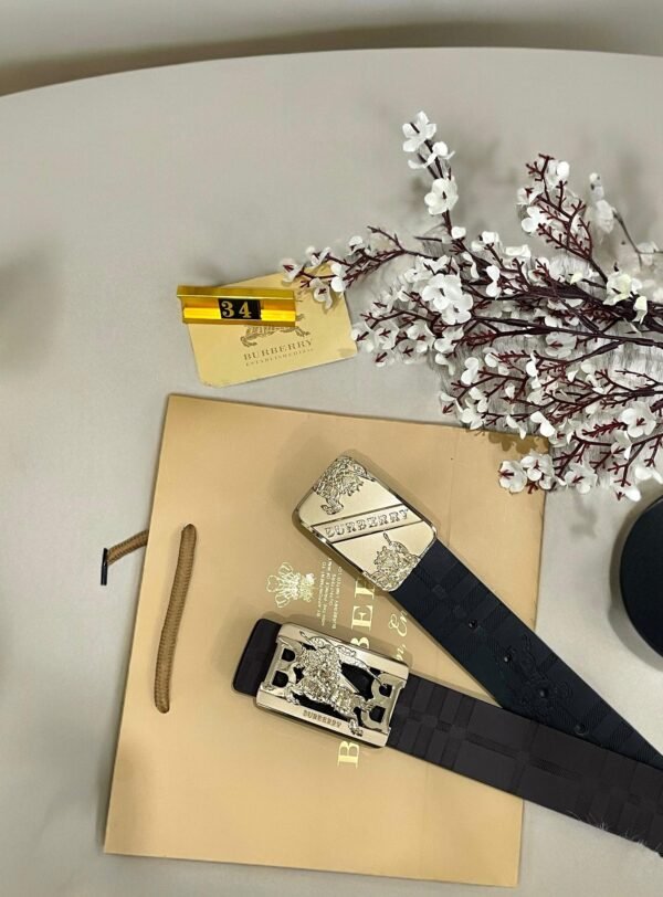 Burberry Double Buckle Reversible Belt - Image 3