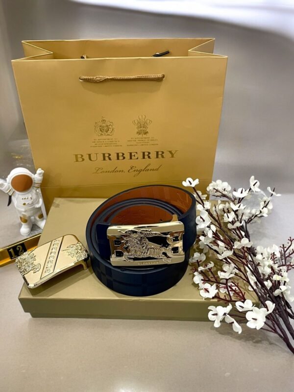 Burberry Double Buckle Reversible Belt
