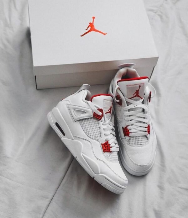 Nike Airjordan Retro 4 Mettalic Red Shoes - Image 2