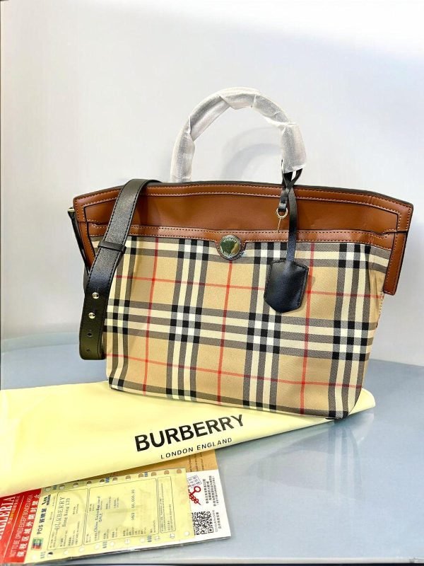 Burberry Society Vintage Check Tote - Image 2