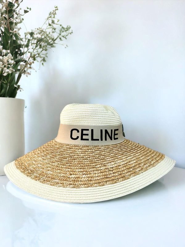 Celine Straw Big Bucket Hat