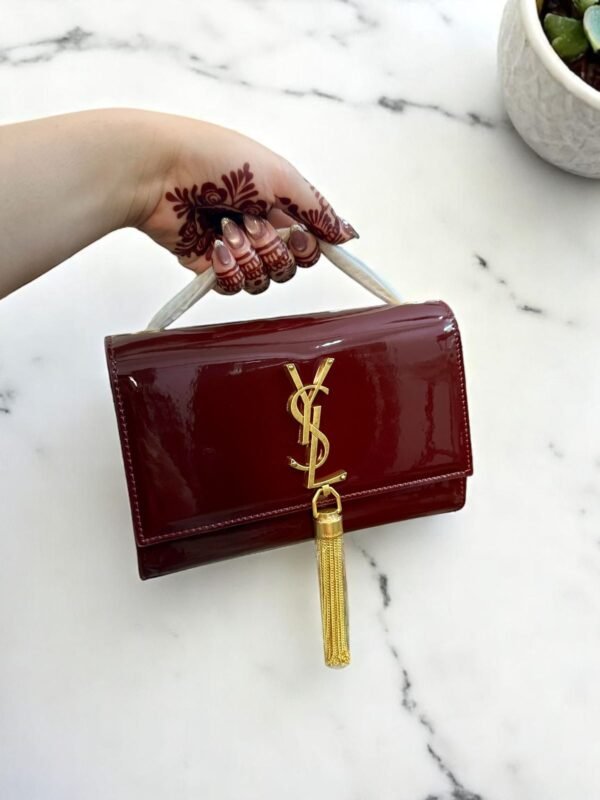 YSL KATE PATENT CHAIN BAG