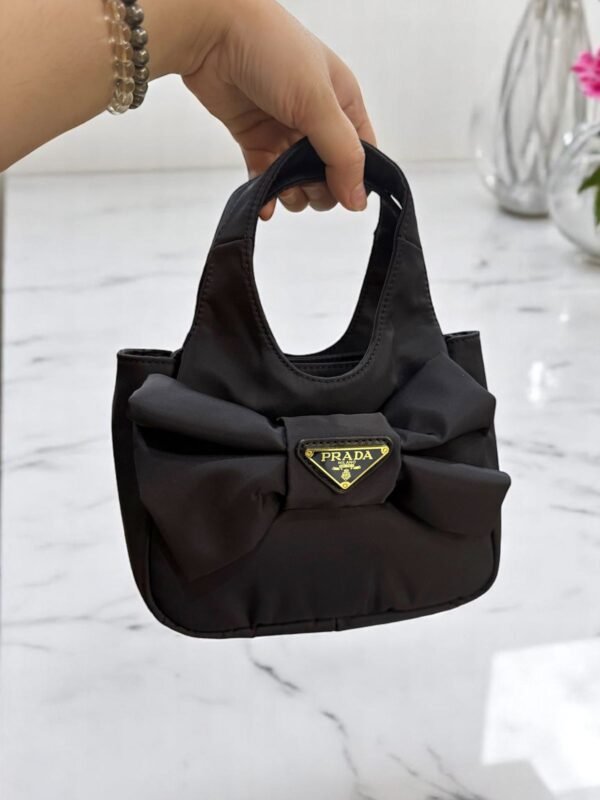 PRADA RE NYLON SHOULDER BAG WITH BOW